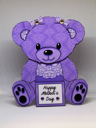 Meg - A Frame Bear Shaped Card by Pam Sperling