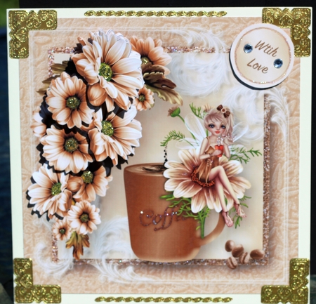 The Coffee Fairy - Decoupage Card Mini Kit by Pam Sperling