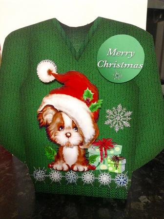 Little Puppy - Christmas Jumper Card Mini Kit by Pam Sperling