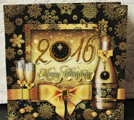 Merry Christmas and Happy Holidays with Champagne Card Kit by Pam Sperling