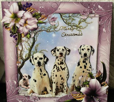 Christmas Dalmatians Winter Scene Mini Kit by Pam Sperling