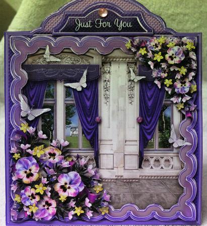 Triangular Base Kit Lilac Pansies & Butterflies by Pam Sperling