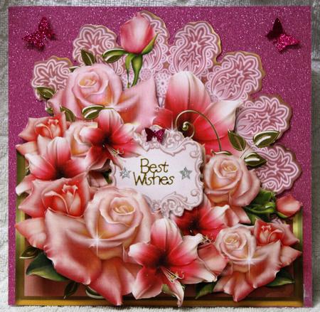Pink Fan & Florals - a Huge Fan by Pam Sperling