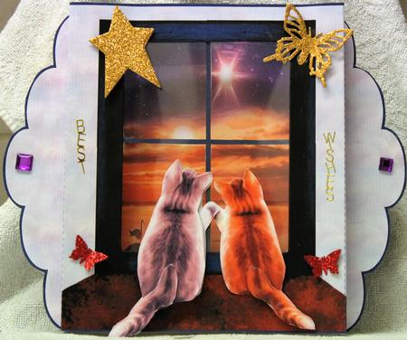Cats Diorama Card Kit for Valentine's Day or Anniversaries by Pam Sperling