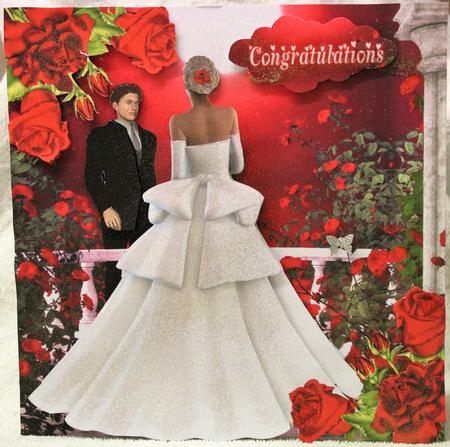 Red Roses Bride & Groom Mini Kit by Pam Sperling