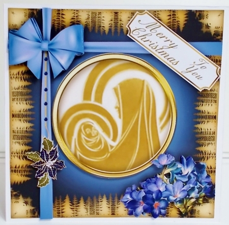 Foiled Parcel Blue - Madonna and Child by Pam Stubley
