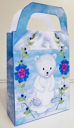 Polar bear gift bag by Pam Stubley