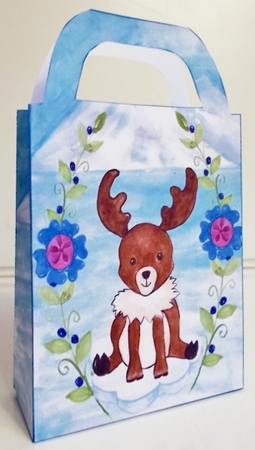 Polar moose gift bag by Pam Stubley
