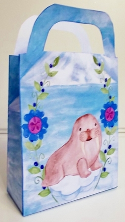 Polar walrus gift bag by Pam Stubley