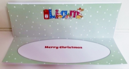 Christmas Robins with letters to Santa LIAM large dl insert by Pam Stubley