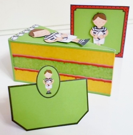 Rugby Boy - Cake Slice Treat Box Gift Set Mini Kit by Pam Stubley