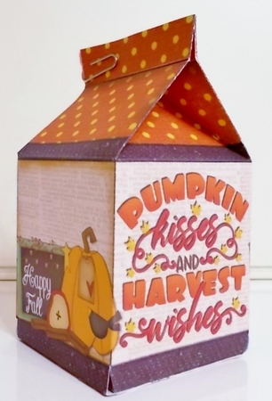 Pumpkin Kisses and Harvest Wishes Milk Carton 10 by Pam Stubley