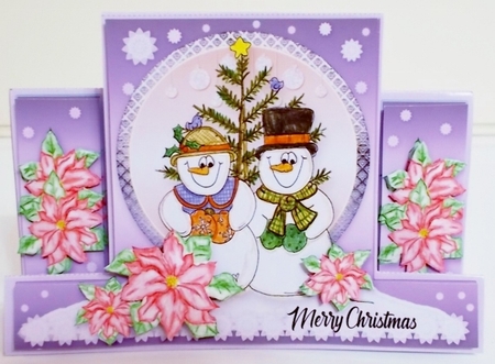 Xmas Snowman Family Stepper Card Kit-3 by Pam Stubley