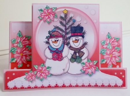 The Blushing Snowman Stepper Card Kit-4 by Pam Stubley