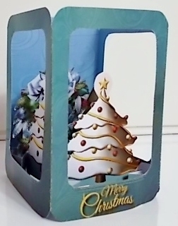 Merry Christmas Trees Spring Box Card by Pam Stubley