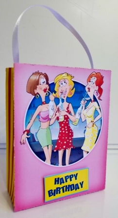 Its Always Wine OClock Mini Gift Bag by Pam Stubley
