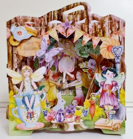 Fairy Tea Party Shape the Scene 3D Card and Envelope Kit. by Pam Stubley