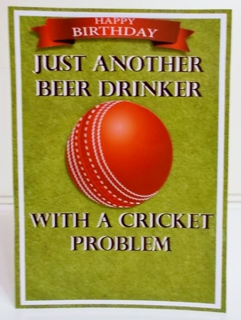 Beer Drinker - Cricket Birthday by Pam Stubley
