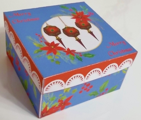 Gift Box - Christmas Red Baubles by Pam Stubley