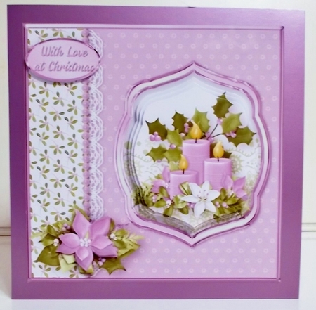 Christmas Candles - Border Card Mini Kit by Pam Stubley