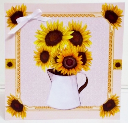 3 Sunflower card fronts/toppers 2 by Pam Stubley