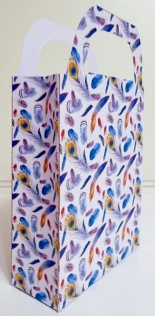White feathers gift bag  by Pam Stubley