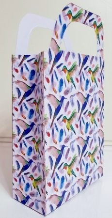 Birds and feathers gift bag  by Pam Stubley