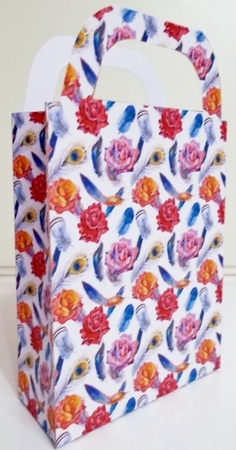 Roses and feathers gift bag by Pam Stubley