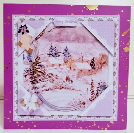 Christmas Cottages - Corner Card Mini Kit by Pam Stubley