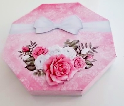 Pink Octagon Box by Pam Stubley
