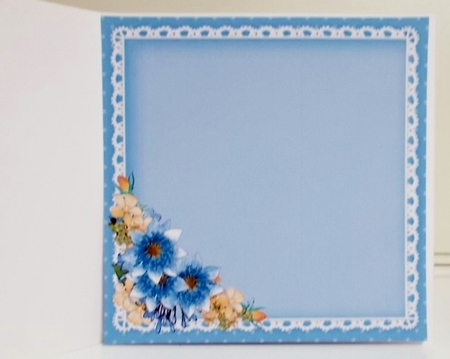 A Touch of Elegance Flowers, Pearls and Lace 8x8 matching insert by Pam Stubley