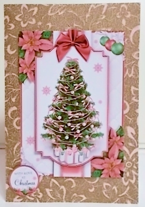The Dusky Pink Christmas Tree 5x7 by Pam Stubley