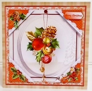 Christmas Baubles - Corner Card Mini Kit by Pam Stubley