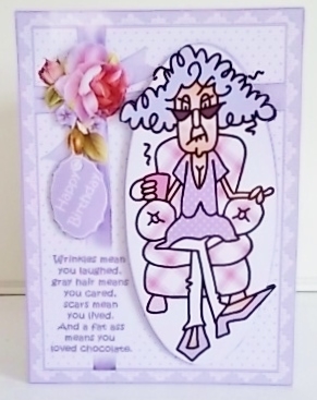 Stella wrinkles mean you laughed quick card by Pam Stubley