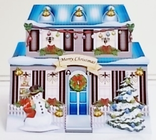 Christmas House Full Shaped Card-4 by Pam Stubley