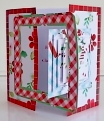 Babys First Christmas 5.5 Inch Interlocking Pyramage Card  by Pam Stubley