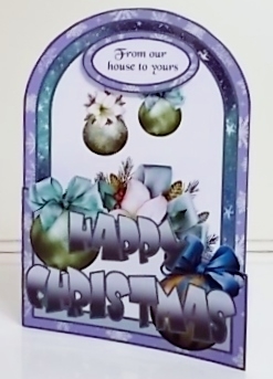 Christmas Lily cutaway card by Pam Stubley