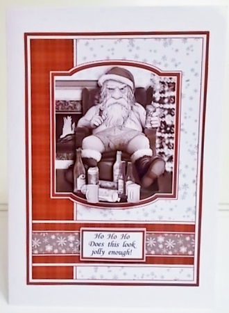 GRUMPY OLD MAN A5 Humorous Christmas Decoupage & Insert Kit by Pam Stubley