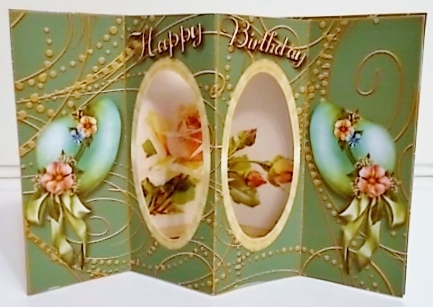 Birthday Roses - Double Window Card  by Pam Stubley