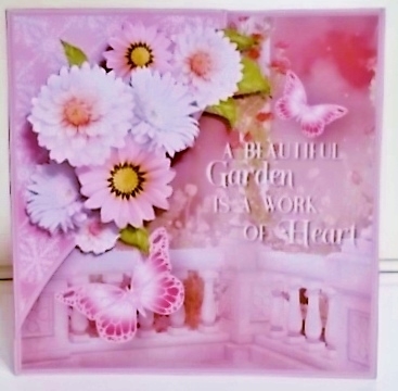 Beautiful Garden - Decoupage Corner Card Mini Kit by Pam Stubley