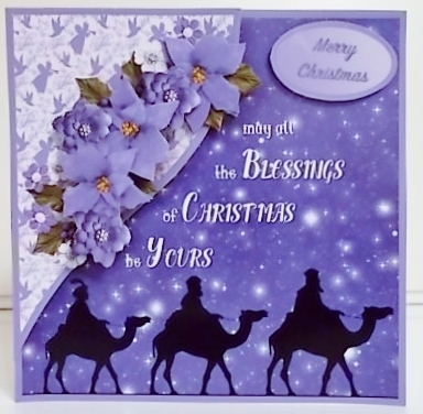 Christmas Blessings - Decoupage Corner Card Mini Kit by Pam Stubley