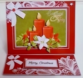 Christmas Candles Easel Card Mini Kit by Pam Stubley