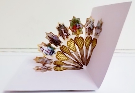 Christmas Scenes Star Shaped Fan Insert by Pam Stubley
