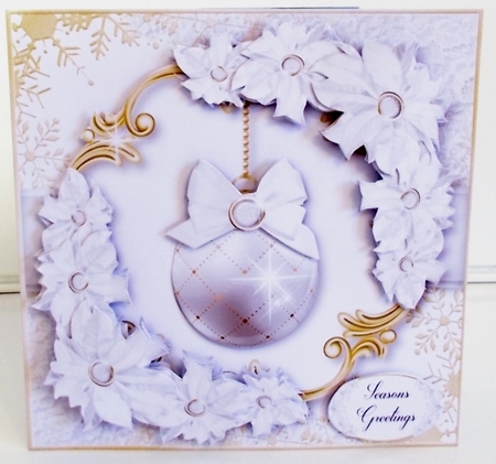 White and Gold Bauble 3 by Pam Stubley