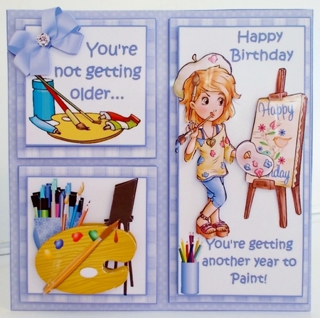 8x8 Another year to paint ladies mini kit by Pam Stubley