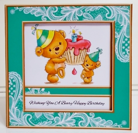 Cute Teddy Bear Topper Plus Insert by Pam Stubley