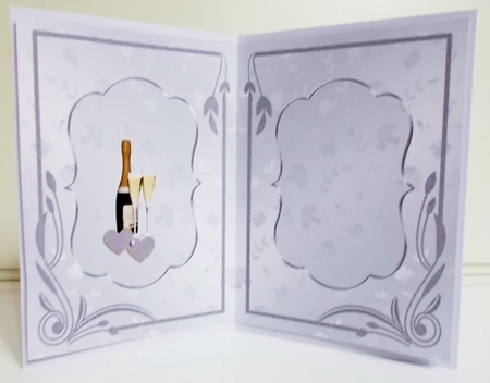 Champagne & Hearts 70th Anniversary (Platinum)Card Insert by Pam Stubley