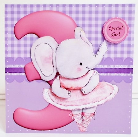 Ballerina elephant third birthday by Pam Stubley