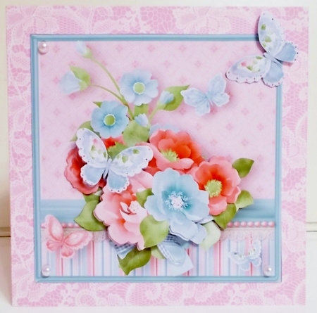 Butterfly Posy - Decoupage Card Mini Kit by Pam Stubley
