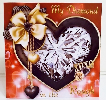 8x8 Pop Out Card Interior - Valentine by Pam Stubley